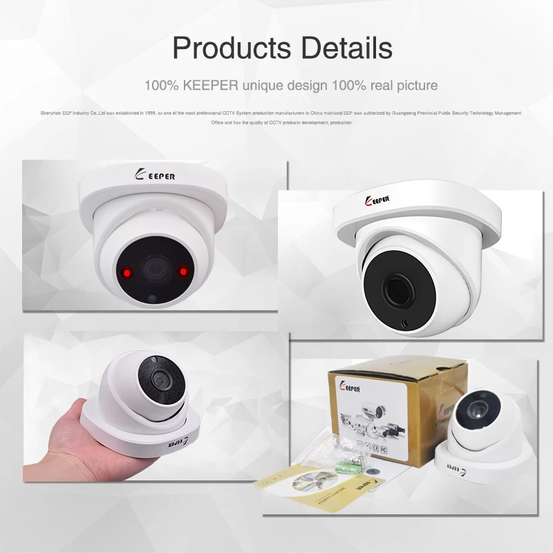  Keeper 1080P 2MP AHD Analog Indoor dome HD camera 3.6mm with Night Version Anti-vandal Analog CCTV 
