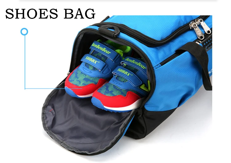 Большая спортивная сумка сплошной Водонепроницаемый мягкая спортивная сумка для Для мужчин Для женщин Фитнес дорожная сумка с Сумка для обуви одной полосы 7 цветов WX075