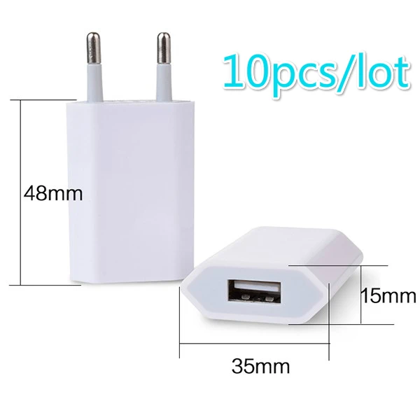 10pcs/lot 5V 1A Wall Adapter Charger USB Travel Moblie