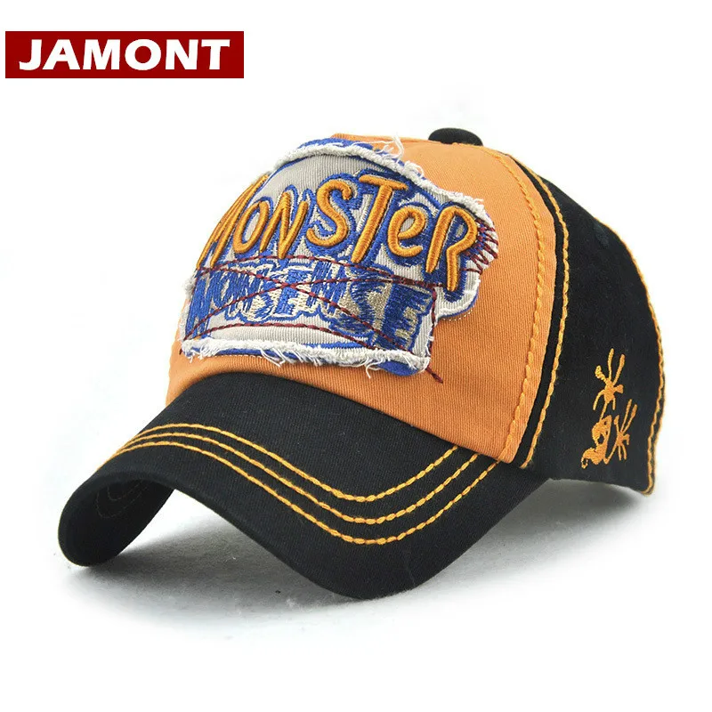 

[JAMONT] Monster Vintage Distressed Embroidered Baseball Cap for Kids Snapback Hat Boys Trucker Hat Adjustable Casquette