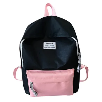 

2019 New Casual Women Back Pack sac a dos Couple Schoolbag Travel Hiking Bag Color Block Backpack Collection Luminous Bag #C