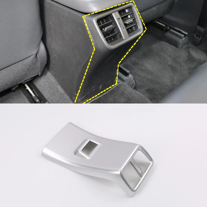 

Silver ABS Car Accessories Interior Rear Air Condition Vent Outlet Cover Trim 1PCS for Lexus UX (ZA10) UX200 UX250h 2018-2019