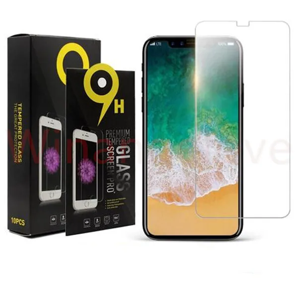 

100pcs For iPhone X 8 Tempered Glass Screen Protector For Iphone 8 plus 7S Film 0.3mm 2.5D 9H Anti-shatter Paper Package