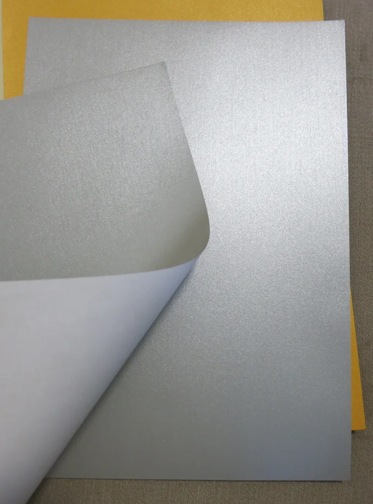 A4 120 г односторонняя перламутровая цветная бумага Подарочная Обертка Бумага для рукоделия оригами - Цвет: Gray 50sheets