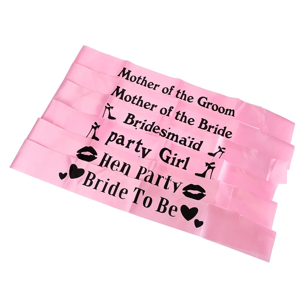 Shatchi MOTHER OF THE GROOM Black Sash Wedding Hen Night Fancy Dress Accessory