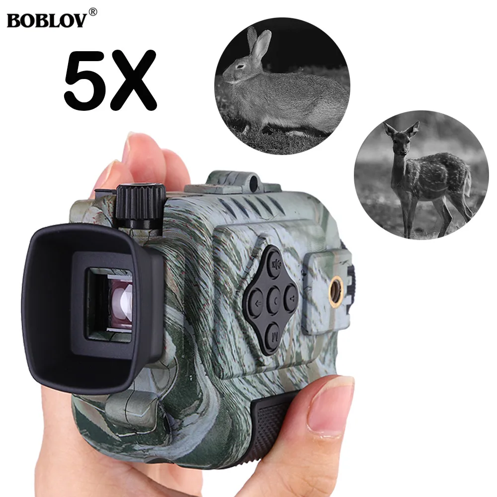 

BOBLOV P4 5X Digital Zoom Night Vision Monocular Goggle Hunting Vision Monocular 200M Infrared Camera Function For Hunting
