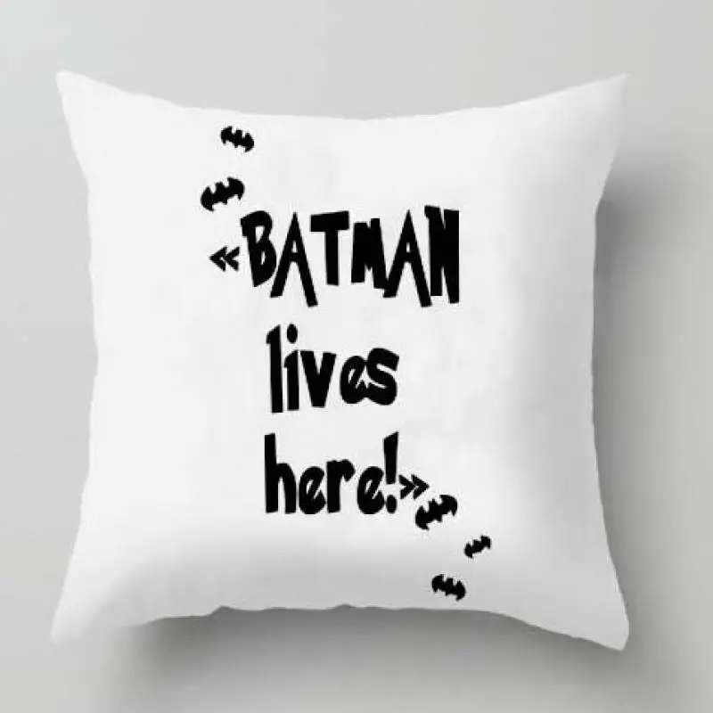 Black And White Cartoon Cushion Cover Mask Animated Action Figure Anime Plush Pillow Case Kids Party Decor Supplies For Boy Gift Black And White Cartoon Cushion Cover Mask Animated Action Figure Anime Plush Pillow Case Kids Party Decor Supplies For Boy Gift