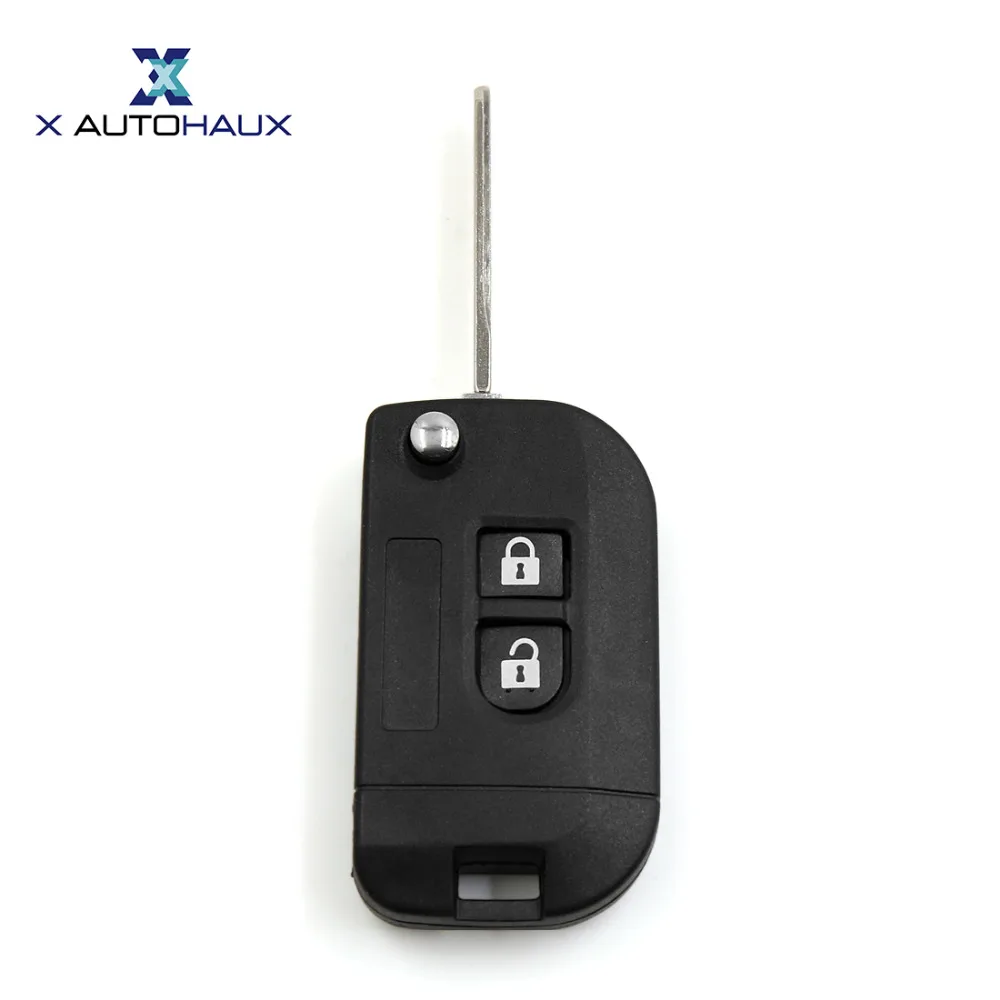 X AUTOHAUX 2 кнопки флип складной ключ дистанционного управления Fob чехол Замена оболочки для Nissan X-Trail Patrol Almera Qashqai Navara
