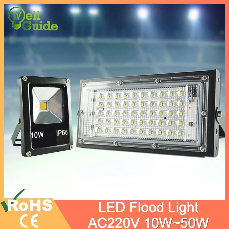 

LED Flood Light 50W 10W Led Floodlight COB chip LED street Lamp AC 220V 240V waterproof IP65 outdoor Lighting led spotlight