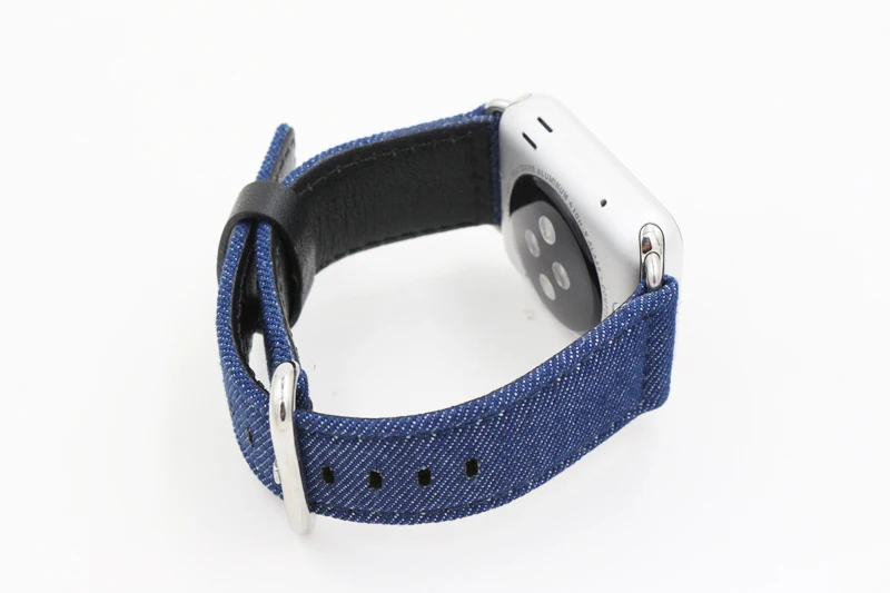 Blue Jeans URVOI ремешок для apple watch серии 4/3/2/1 ремешок для наручных часов iwatch, синие джинсы кожаный чехол с ремешком с пряжкой; большие размеры 40-44 мм - Цвет ремешка: Blue Jeans