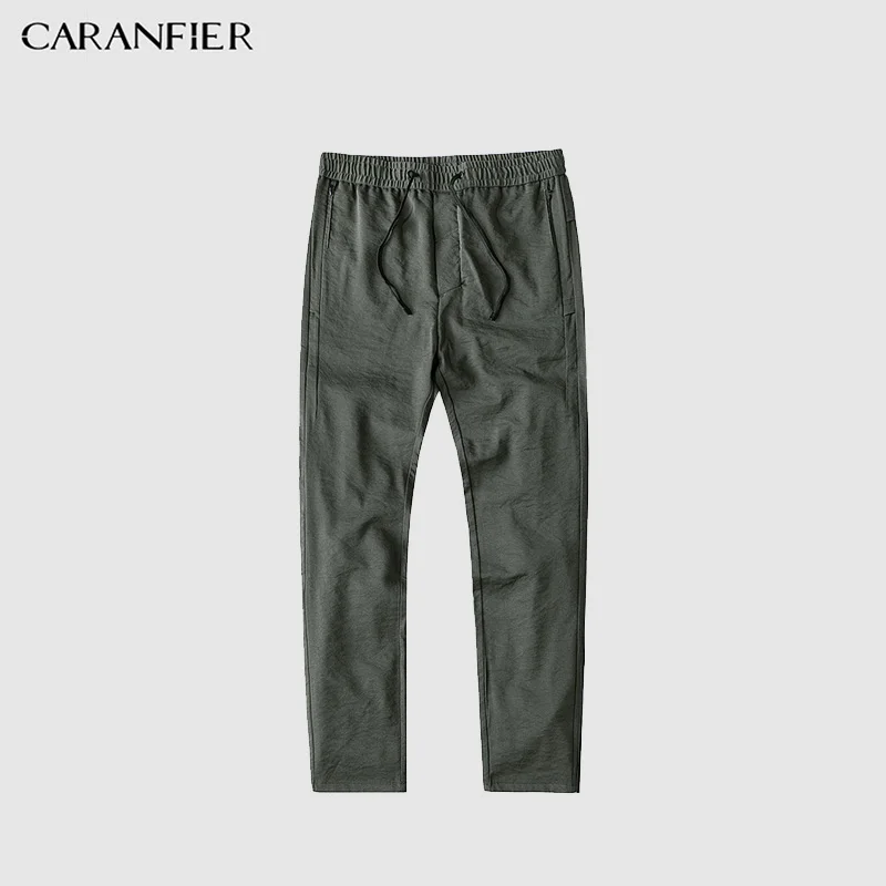 CARANFIER New Mens Pant Casual Business Stretch Elastic