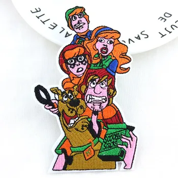 

Cartoon Scooby-Doo Dog Film patch Embroidered Iron patches For clothing Kids Stripes Badges Stickers Garment Appliques wholesale