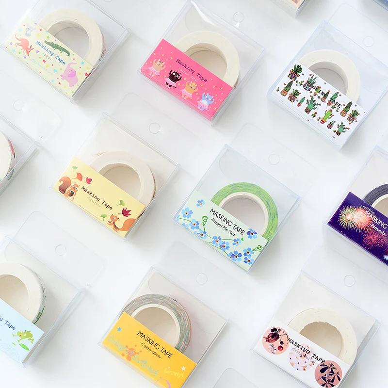 

DIY Washi Tape Hand-painted Decorative Adhesive Stickers Unique Design Kawaii Japanese Paper No Trace Tearbable Masking Tape