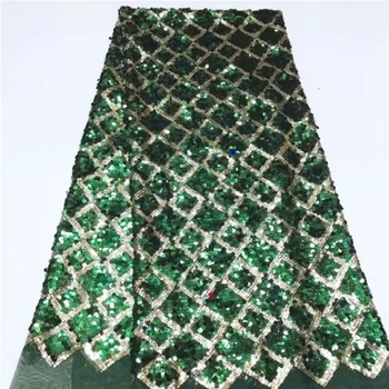 

African handcut organza lace fabric African voile lace with Allover sequins high quality FFY7-14