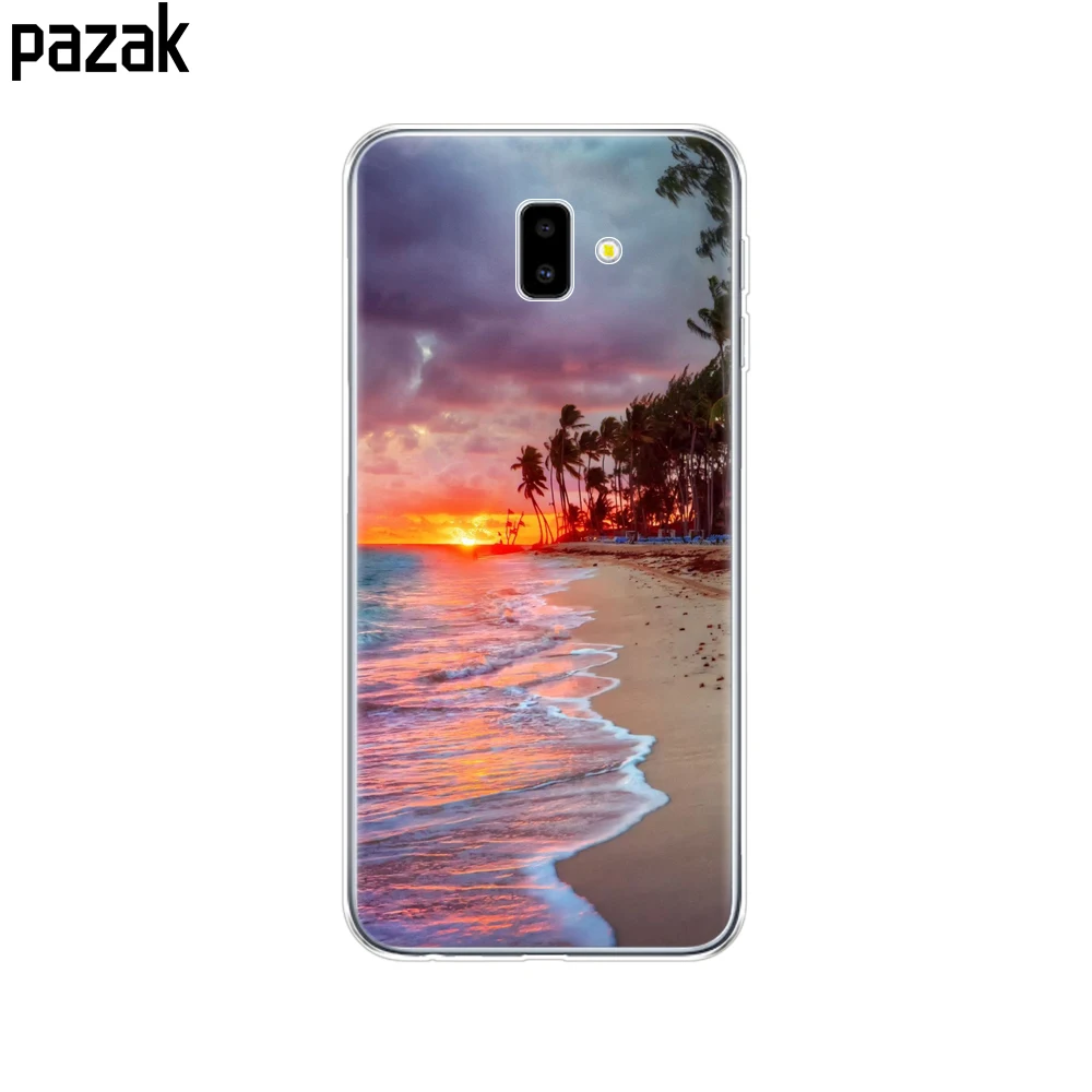 Для samsung J6 J6+ чехол coque мягкий чехол из термополиуретана и силикона для samsung Galaxy J6Plus J 6 Plus J610 J610F Capas противоударный - Цвет: 52372