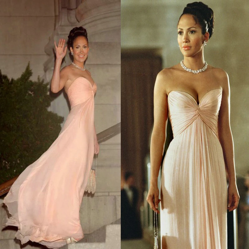 Jennifer Lopez Pink Evening Dress ...