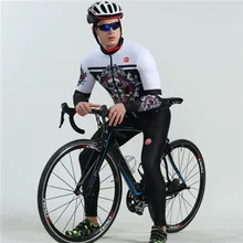 Winter sports cycling jersey set Classic ghost face bone fleece warm bike clothes triathlon suit bicycle swimwear roupa ciclismo