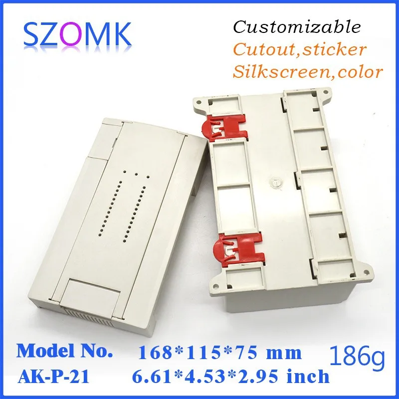 

10 pcs/lot hot selling din rail terminal Block enclosures in grey color which is diy electronics design box 168X115x75mm