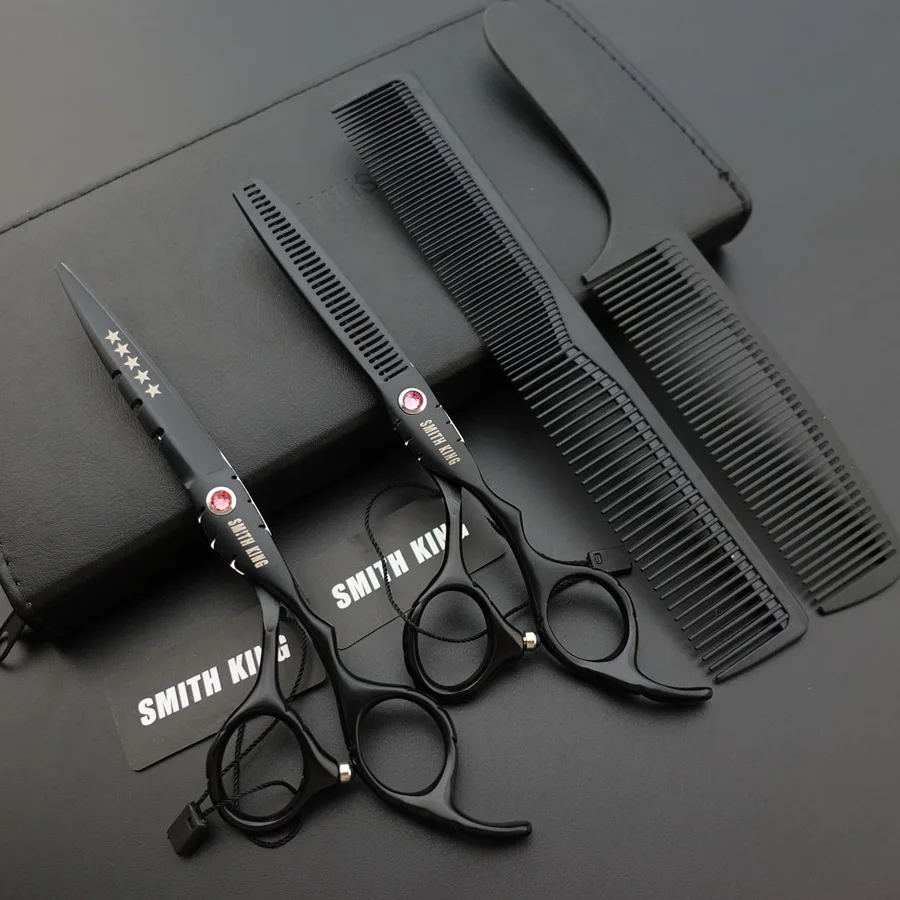 6 дюймов Профессиональный набор парикмахерских ножниц, Ножницы Для Стрижки И Истончение+ расческа+ наборы