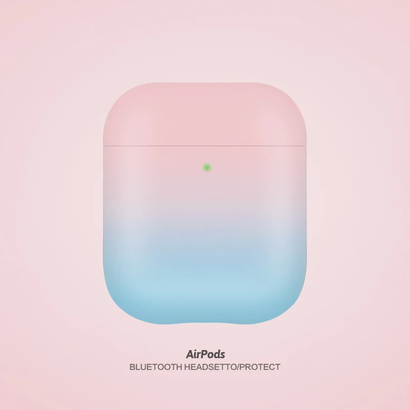 New Fashion Gradient PC Hard Case for Apple Airpods 1 2 Case Bluetooth Earphone Accessories Charging Box Bag