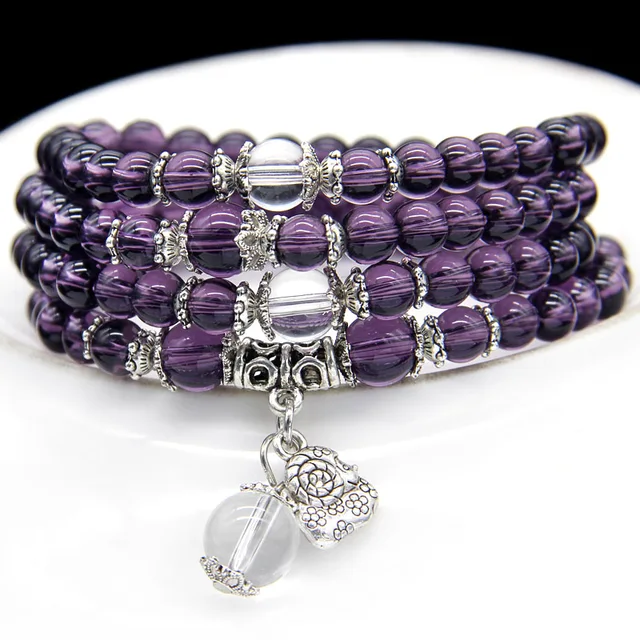 Amethyst Zodiac Sign Bracelet with Pendant