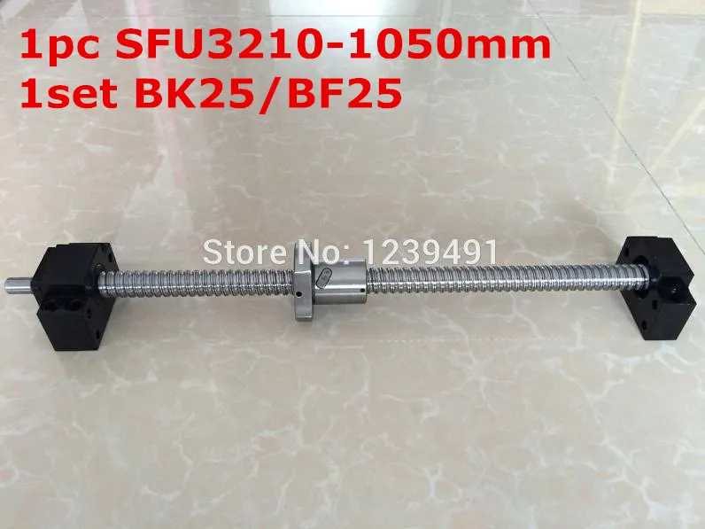 

SFU3210 - 1050mm ballscrew with end machined + BK25/BF25 Support CNC parts