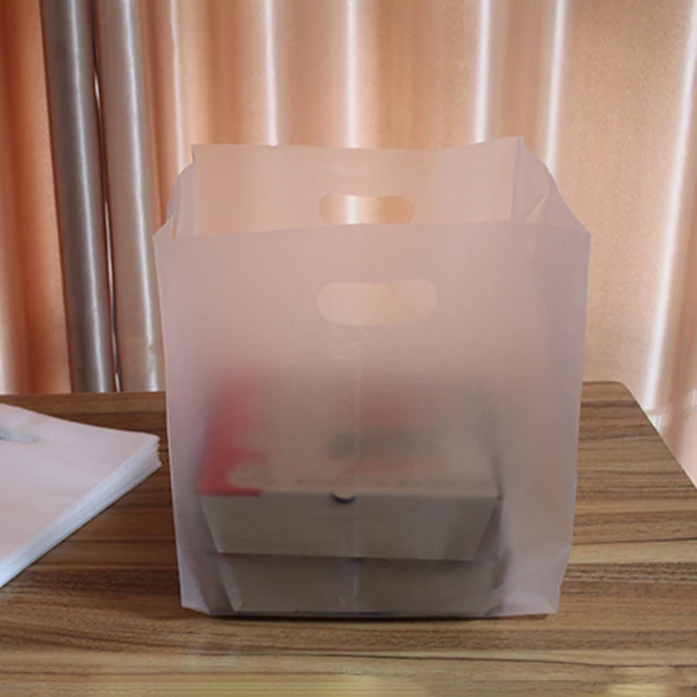 50pcs Lot 6 8 10 12inch Frosted HDPE Pizza Box Packing Bags Gift