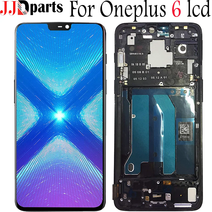 

Original Tested Oneplus 6 LCD Screen Display Touch Screen Digitizer Assembly Replacement LCD Screen Oneplus 6 display with frame