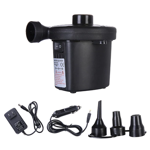 New Electric Air Pump Automatic & Quick Pumping with 3 Jets for Air Mattress Inflatable Boat Beds CSL2018