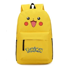 VN 2016 hot Pikachu cute smile face printed canvas bag pouch young Pokemon gengar backpack boy / girl’s best gift