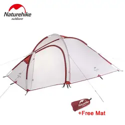 Naturehike Hiby семейная палатка 20D силиконовая ткань водостойкая двухслойная 2 человека 3 сезона палатка одна комната один зал