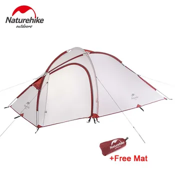 

Naturehike Hiby Family Tent 20D Silicone Fabric Waterproof Double-Layer 2 Person 3 Season camping tent one room one hall