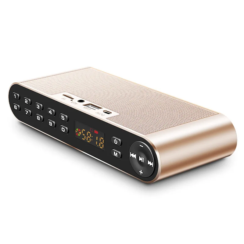 

Itek Portable Wireless Bluetooth HiFi Speaker Subwoofer LED Display Pocket Speakers with Mic Support Hands-free TF Card FM Audio