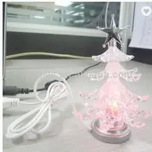 Рождественское украшение, пластиковая Рождественская елка, USB мини светодиодные Рождественские елки