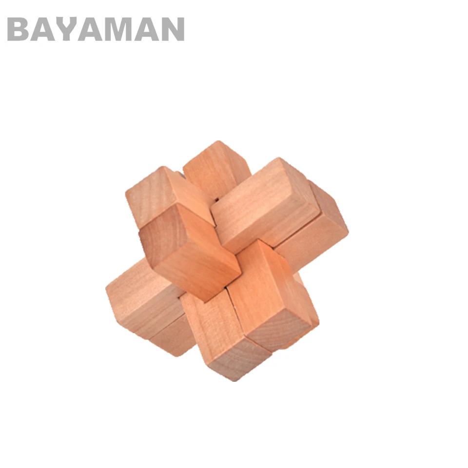 wooden kong ming lock puzzle