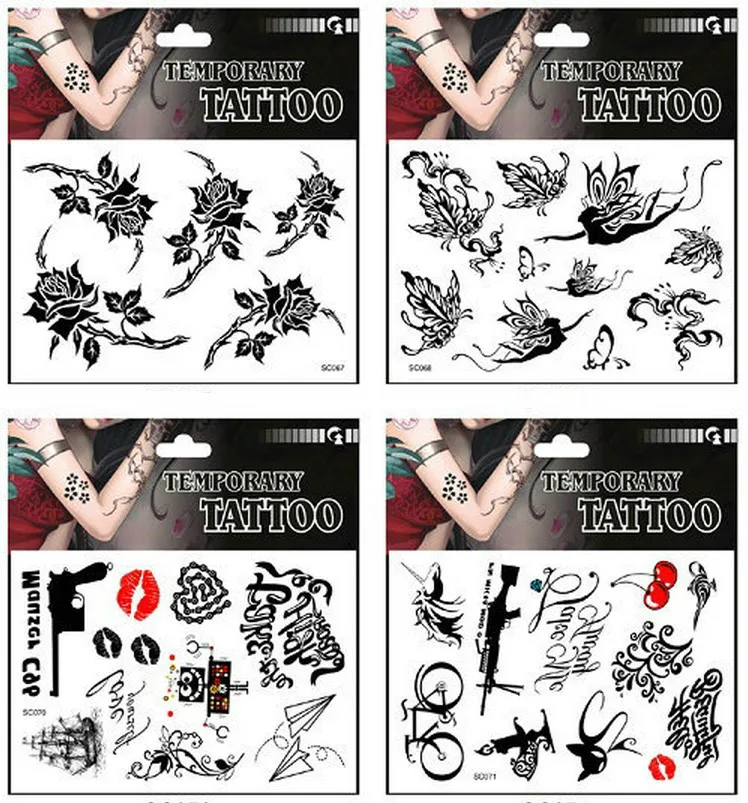 Wholesale Excellent Temporary Tatuajes Face Body Leg Tattoo Disposable