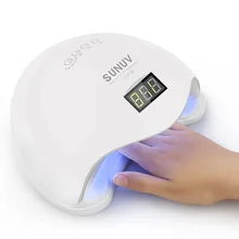 SUNUV SUN5 48W LCD Dual UV LED Nail Lamp Nail Dryer Gel Polish Curing Light with Bottom 30s/60s Timer Nail Art Tool 54w nail dryer dual uv led nail lamp gel polish curing light with bottom 30s 60s timer lcd display lamp for nails nail dryer