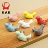 KAK Ceramic Peace Dove Drawer Knobs 3D Cartoon Bird Cabinet Cupboard Handles Novelty Creative Fashion Furniture Handles Hardware ► Photo 3/6