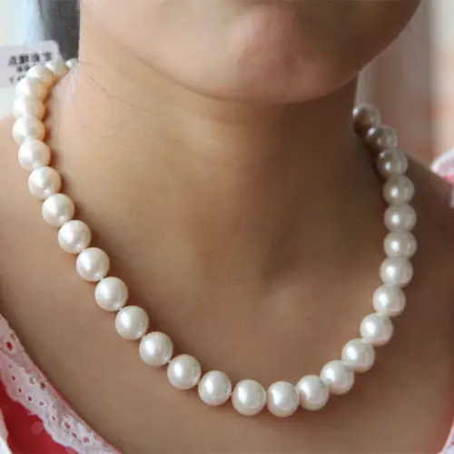

FREE SHIPPING HOT sell new Style >>> elegant AAA10-11mm south seawhite pearl necklace 18INCHsilver
