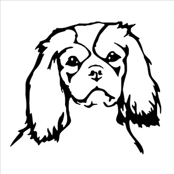 

18*15.8CM King Charles Spanial Dog Vinyl Decal Lovely Car Stickers Car Styling Motorcycle Accessories Black/Silver S1-1049
