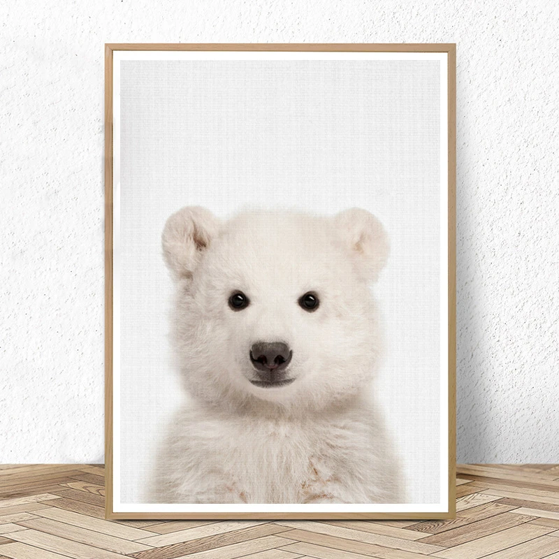 Polar bear canvas painting