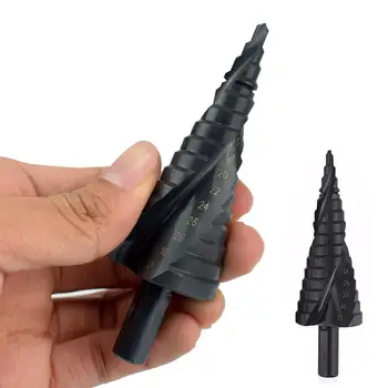 

High Speed 4-32mm Triangle Spiral Step Conical Cone Drill Bit Hole Cutter Tool Set