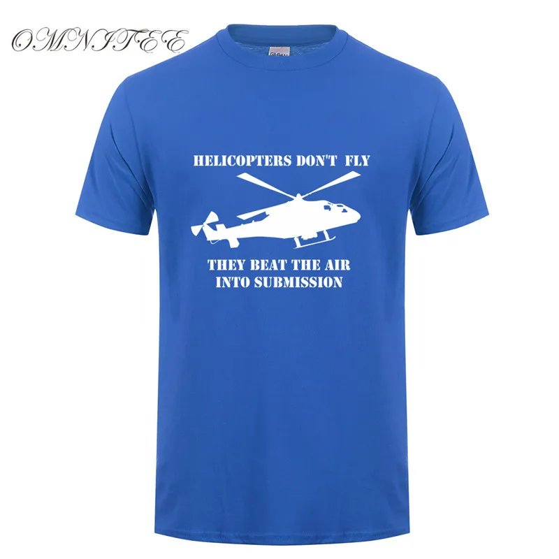 

Summer New Helicopters beat air into Submis T Shirts Men Helicopter T Shirt Cotton Short Sleeve Cool Pilot Men T-shirt OT-741