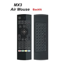 MX3 Air mouse умный пульт дистанционного управления с подсветкой MX3 Pro 2,4G Беспроводная клавиатура IR Learning для Android Box T9 X96 mini