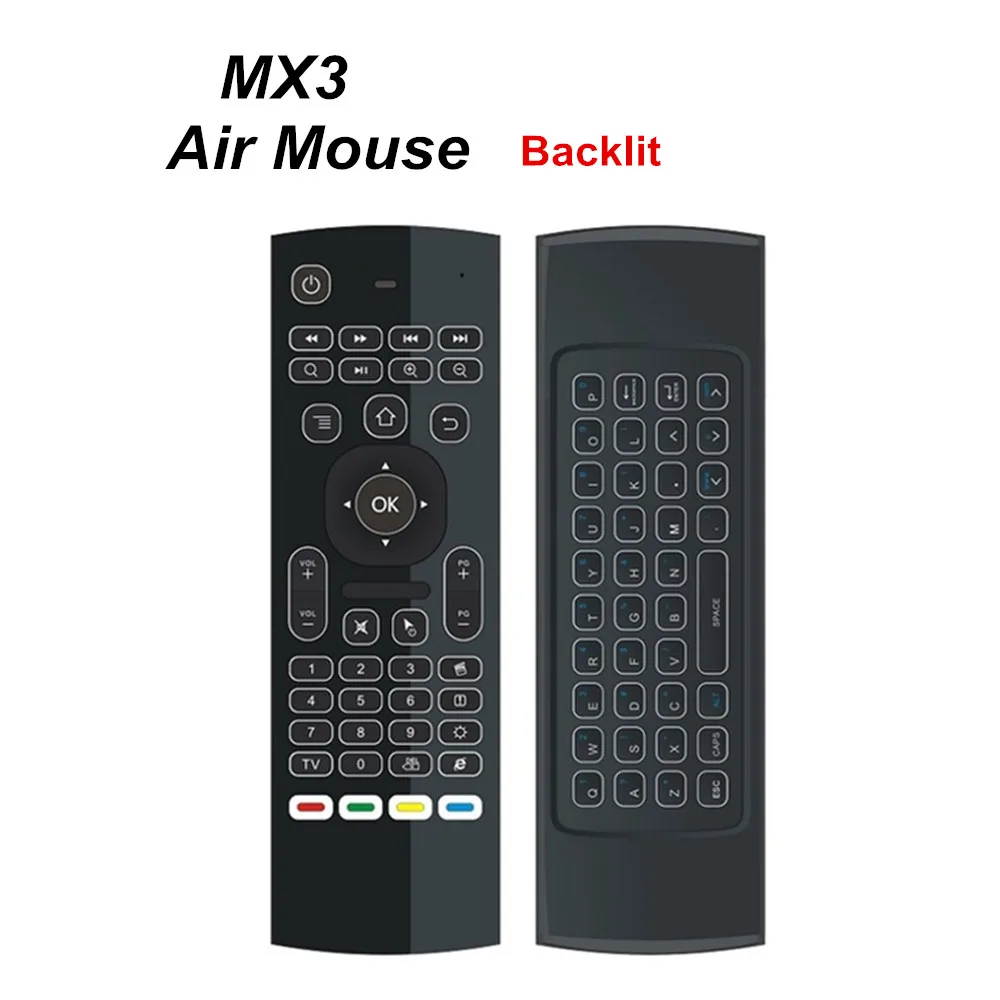 

MX3 Air Mouse Smart Remote Control Backlit MX3 Pro 2.4G Wireless Keyboard IR Learning For Android Box T9 X96 mini tx3 mini A95X
