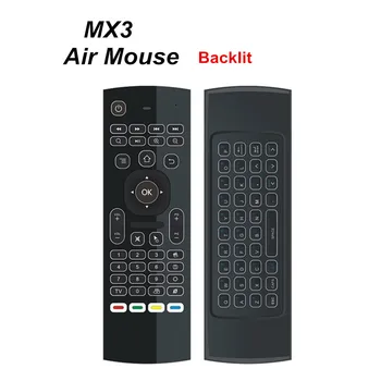 

MX3 Air Mouse Smart Remote Control Backlit MX3 Pro 2.4G Wireless Keyboard IR Learning For Android Box T9 X96 mini
