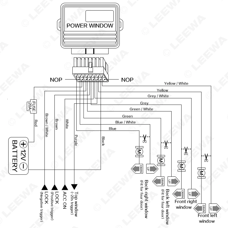 Us 13 78 35 Off Motobots 12vdc Universal Car 2 4 Door Power Window Sunroof Windonw Auto Roll Up Closer Control Module Ca913 In Window Lever