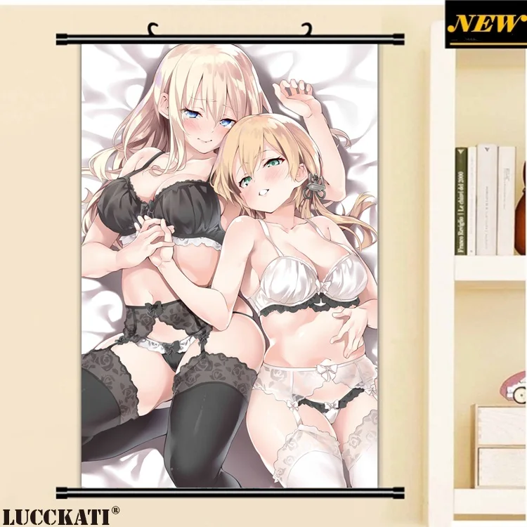 3bismarck_(kancolle) bra cleavage ebifurya garter_belt kantai_collection pantsu prinz_eugen_(kancolle) stockings tagme thighhighs yuri_