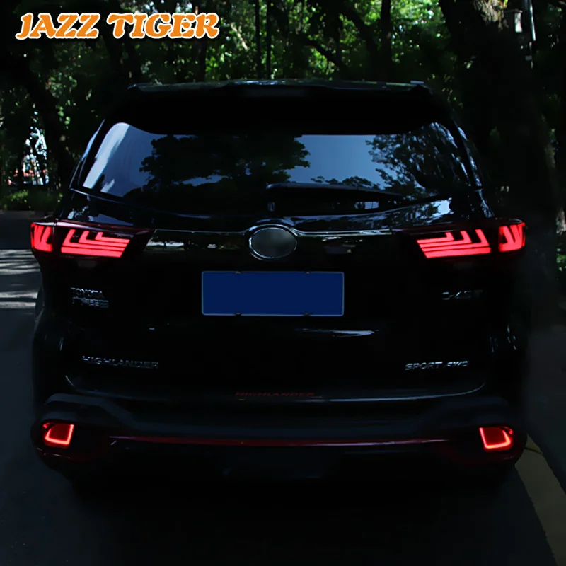 Автомобильный Стайлинг задние фонари для Toyota Highlander~ светодиодные задние фонари Противотуманные фары задние фары DRL+ тормоз+ Парк+ Сигнальные огни