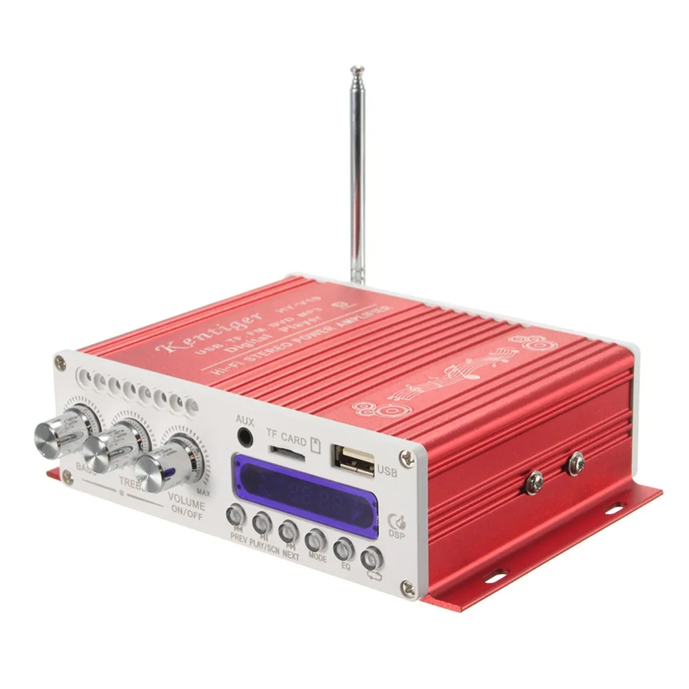 Красный 12 в цифровой мини Bluetooth HiFi стерео усилитель звука для автомобиля AMP MP3 плеер для автомобиля дома авто аксессуары для интерьера